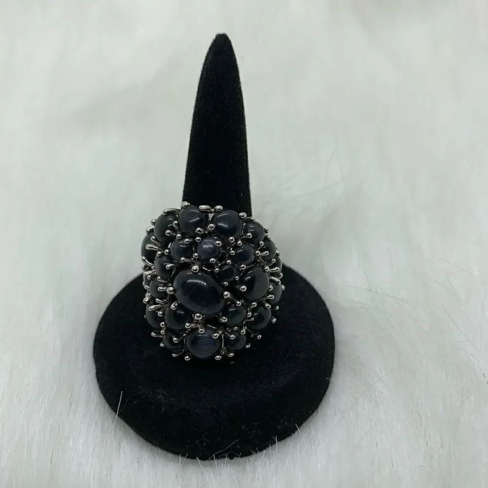 Navy Catseye Stones Ring